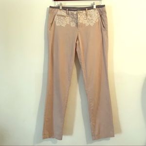 Pilcro and The Letterpress Khaki Chino Pants Sz 28